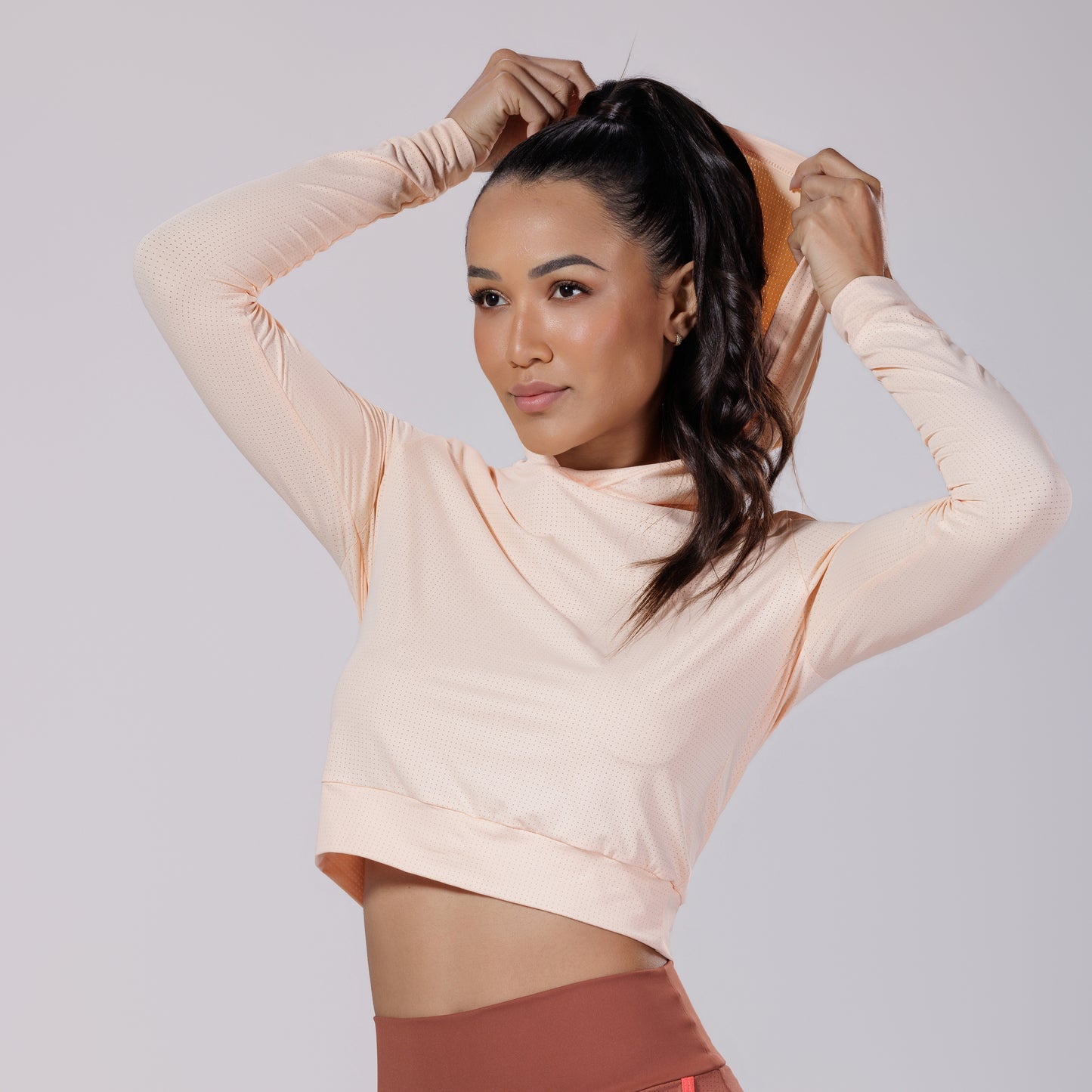 Manga larga recortada