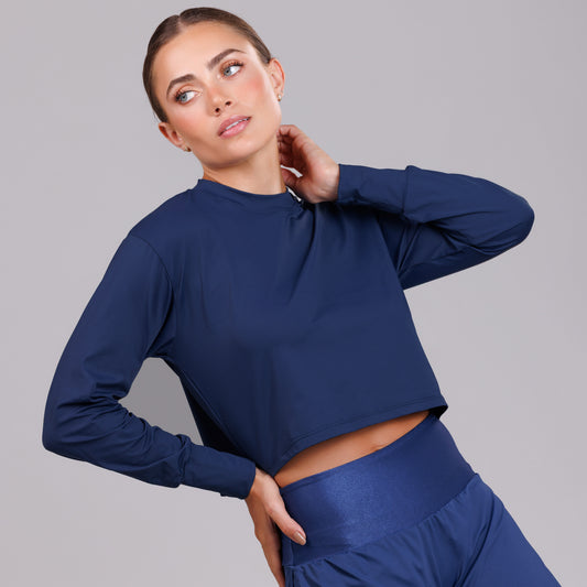 Cropped Manga Longa