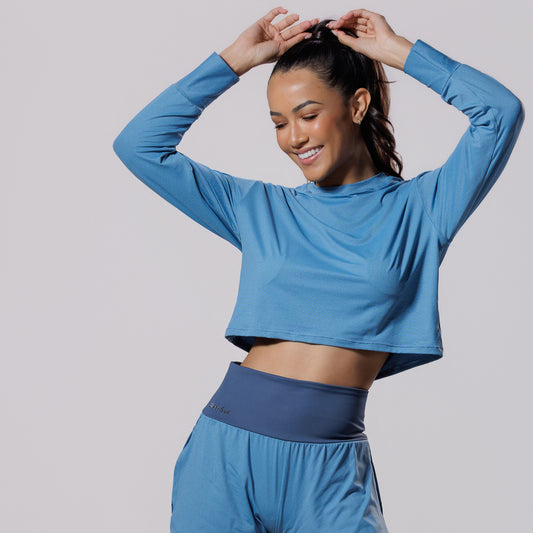 Cropped Manga Longa